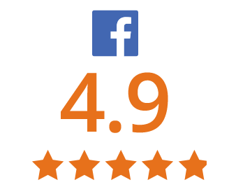 4.9 out of 5 facebook review score