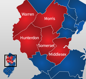 Warren service area map